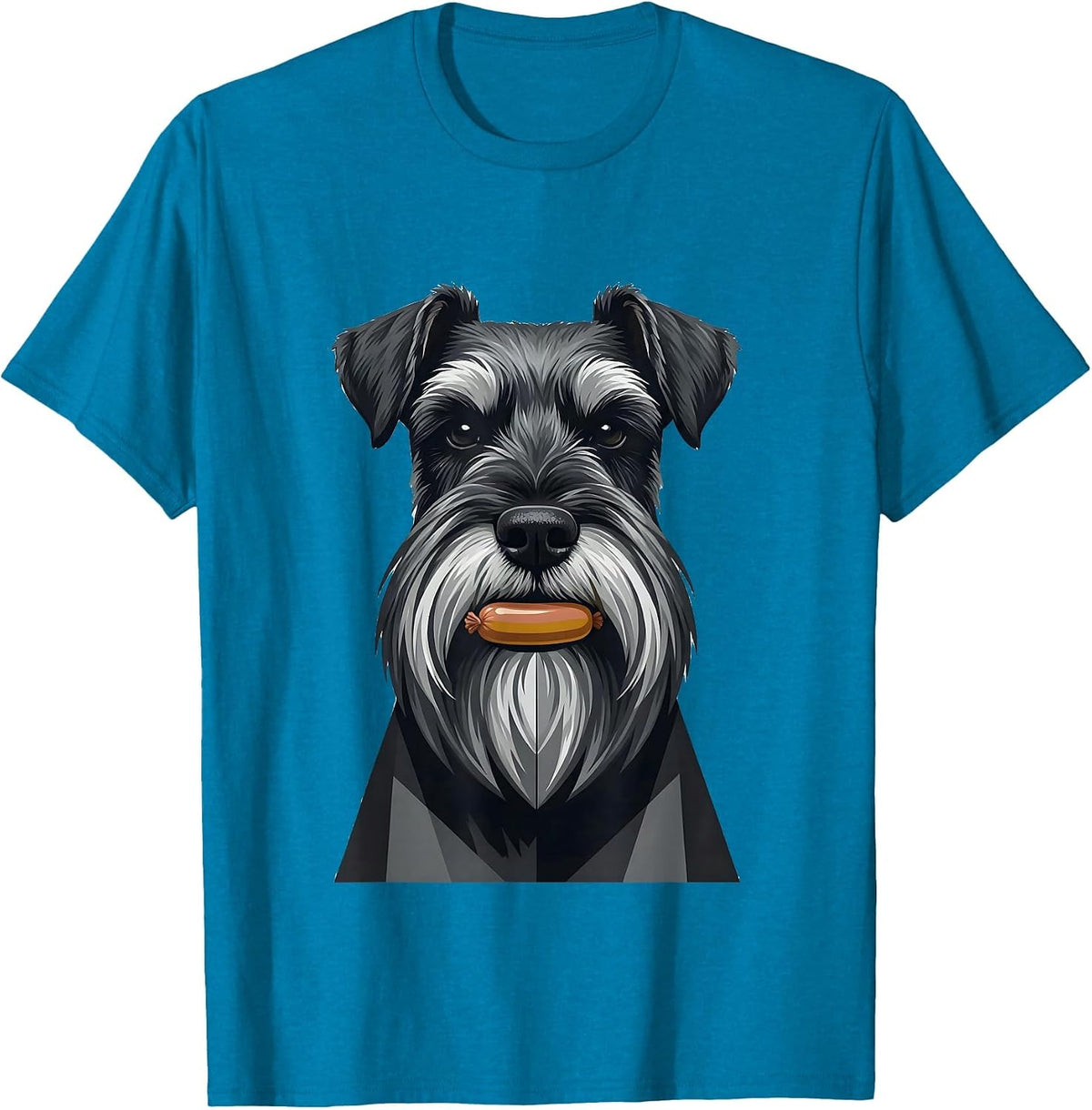 Miniature Schnauzer Beard Pocket Dog Owner Humor T-Shirt - Sapphire Blue
