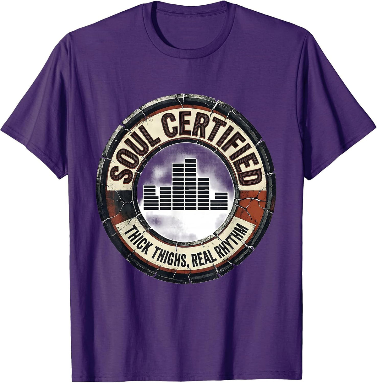 Soul Certified — Thick Thighs, Real Rhythm Funny T-Shirt - Purple