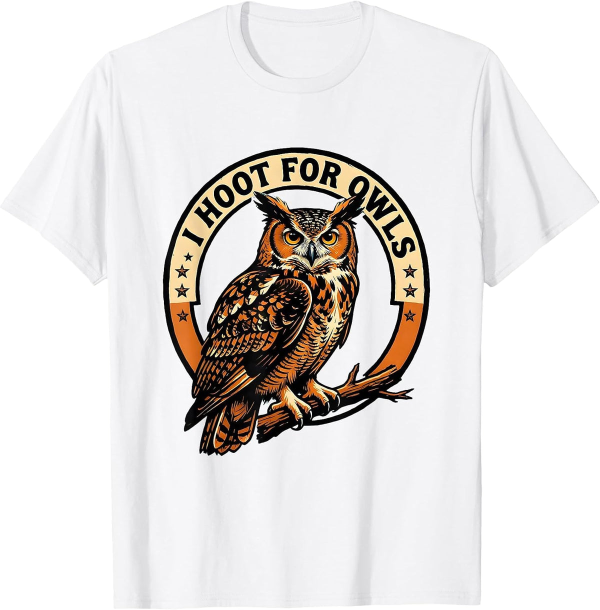 Men's I Hoot For Owls Funny Owl Lover Birdwatcher Eco-Awareness T-Shirt - White