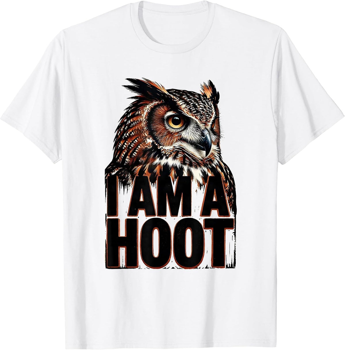 Men's I Am A Hoot Funny Owl Lover Bird Humor Nature Gift T-Shirt - White
