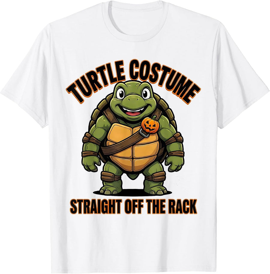Men's Turtle Costume Straight Off The Rack Cartoon Halloween T-Shirt - White