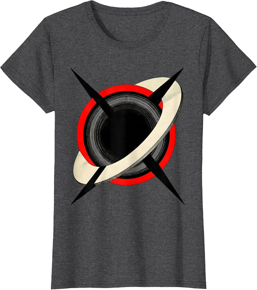 Women's Black Hole Physics Astrophysical Science Enthusiast T-Shirt - Dark Heather Grey