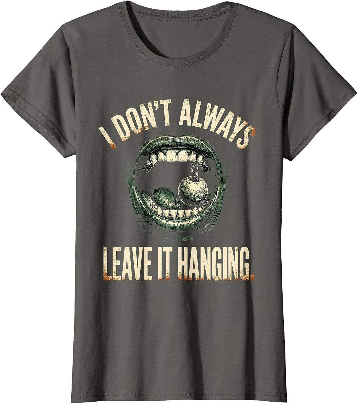 Women's I Don't Always Leave It Hanging Vintage Billiards Pool T-Shirt - Asphalt Grey