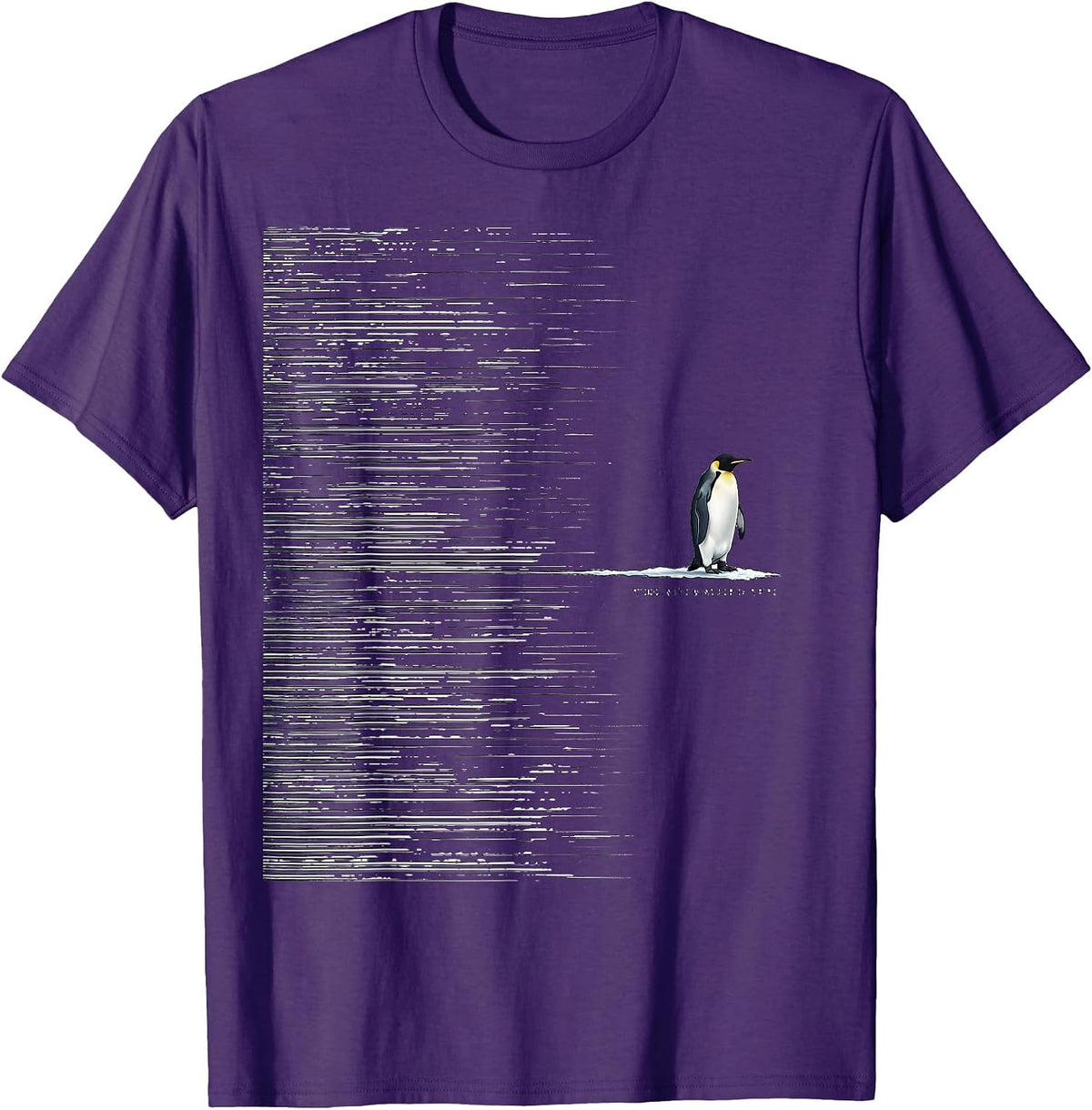 Stood In The Wind For This Bird Funny Penguin Lover Gift T-Shirt - Purple