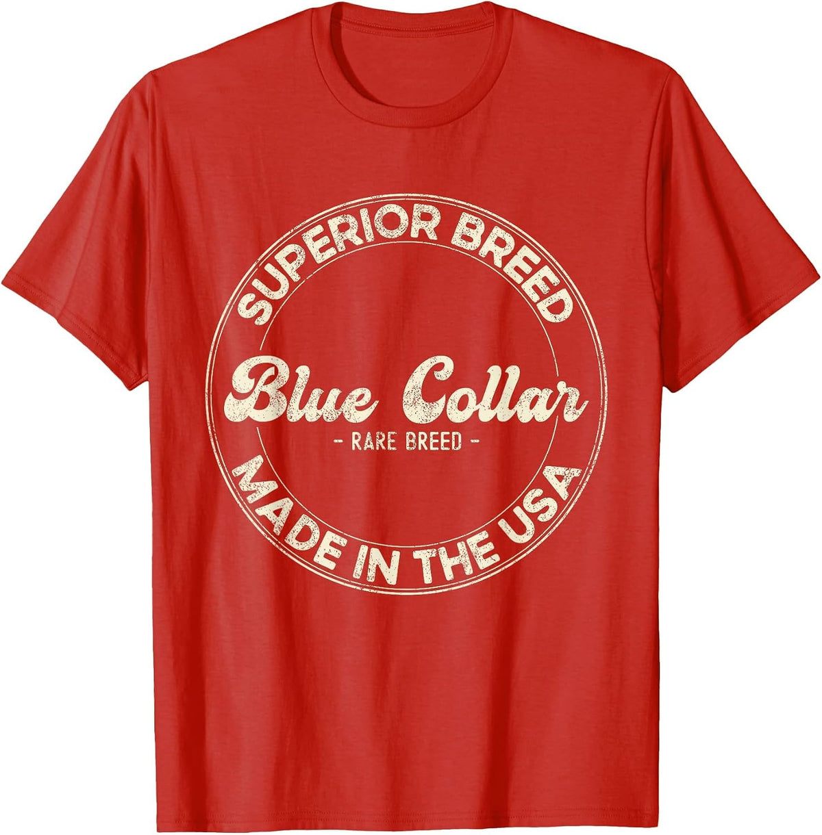 Superior Breed Blue Collar Rare Breed American Blue Collar T-Shirt - Red