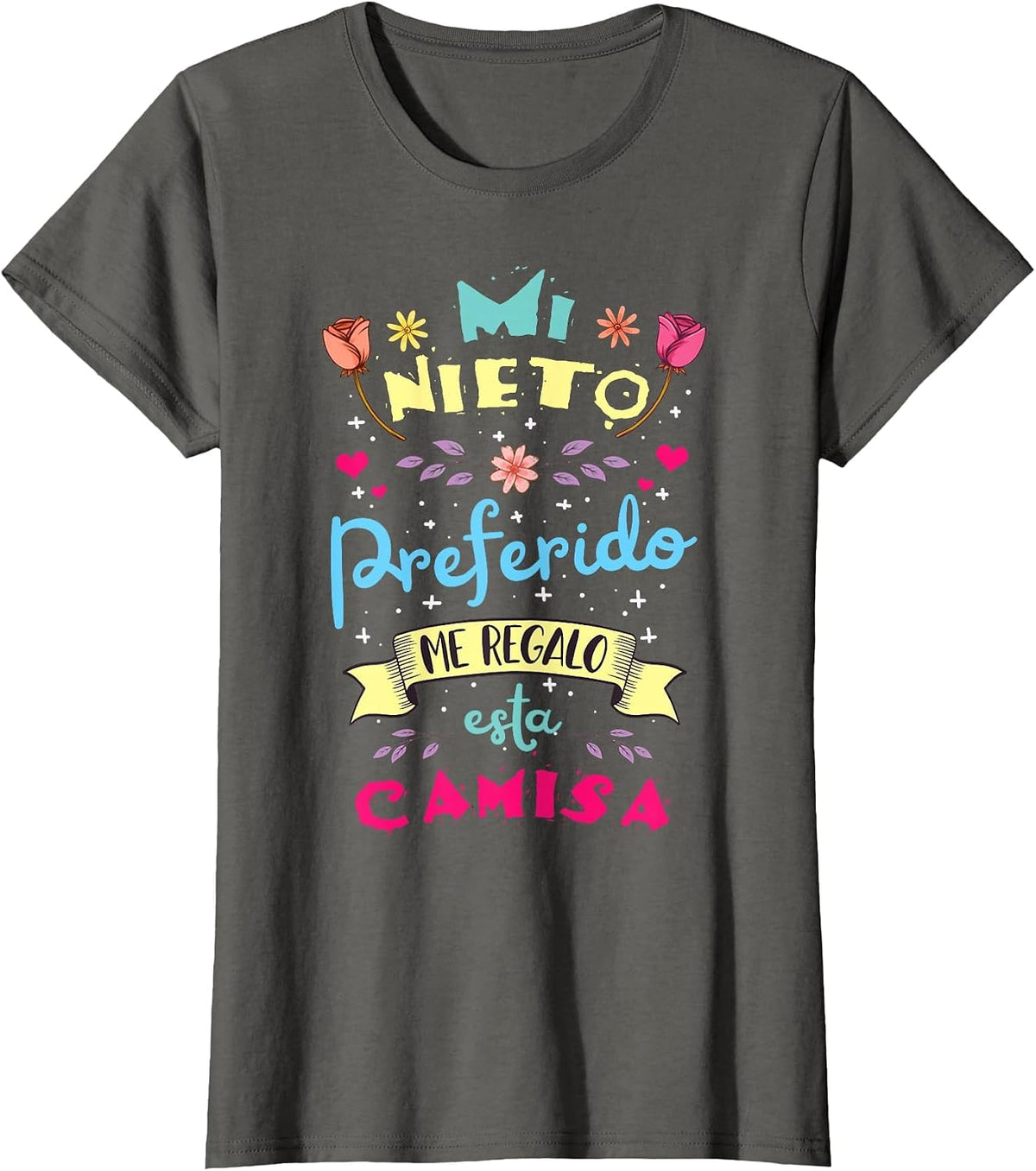 Mi Nieto Favorito Regalo de cumpleanos para Abuela y Abuelo T-Shirt - Asphalt Grey