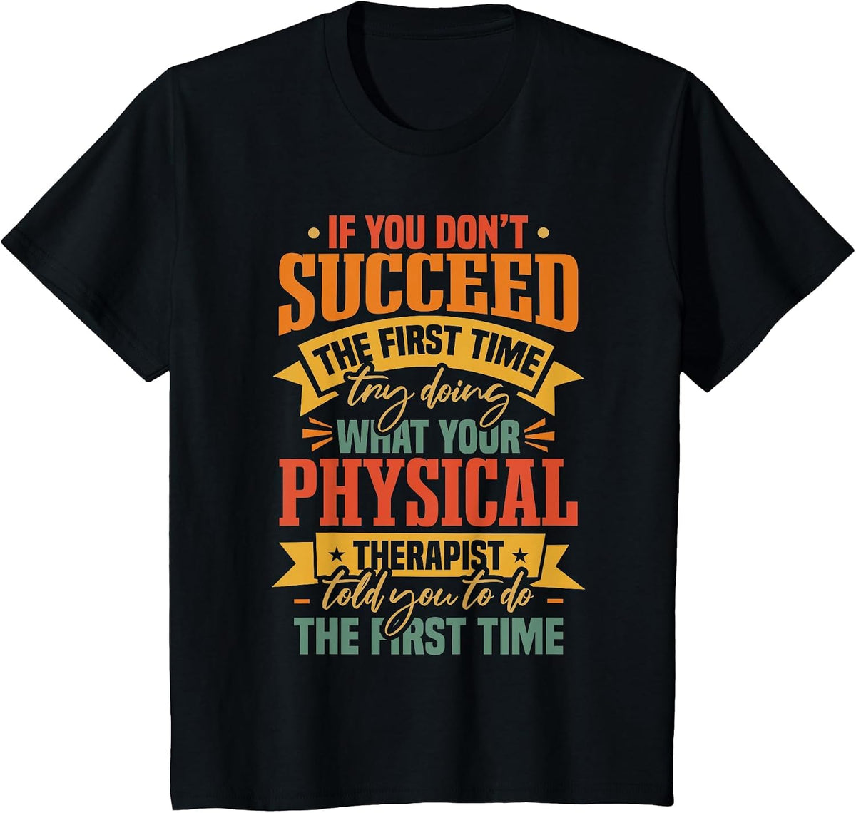 Retro Physical Therapist Physical Therapy T-Shirt - Black
