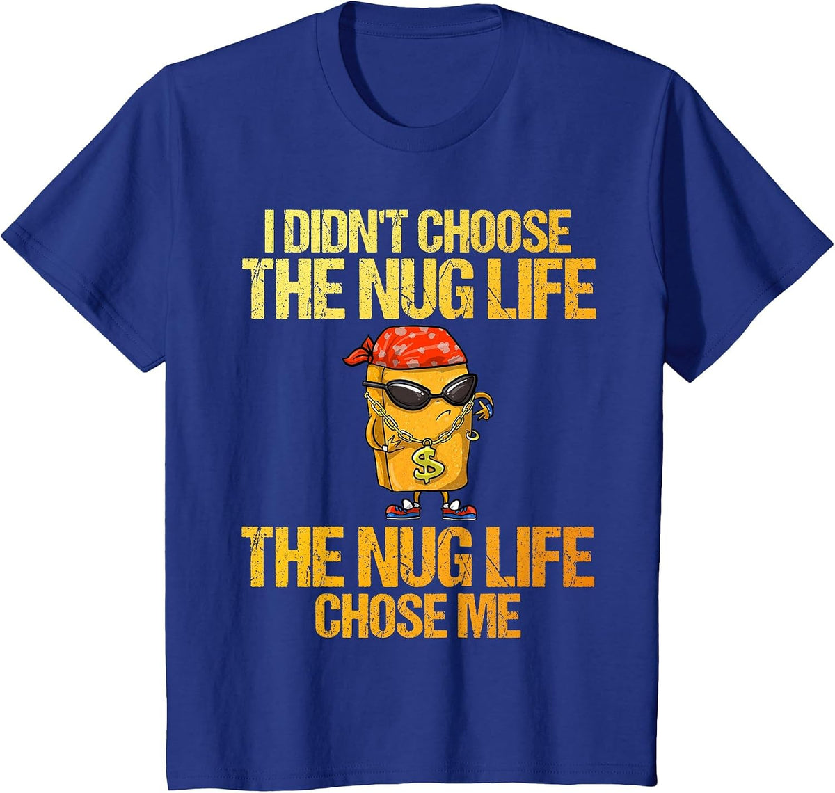 Chicken Nugget Art for Men Women Kids Chicken Nugget Lover T-Shirt - Royal Blue