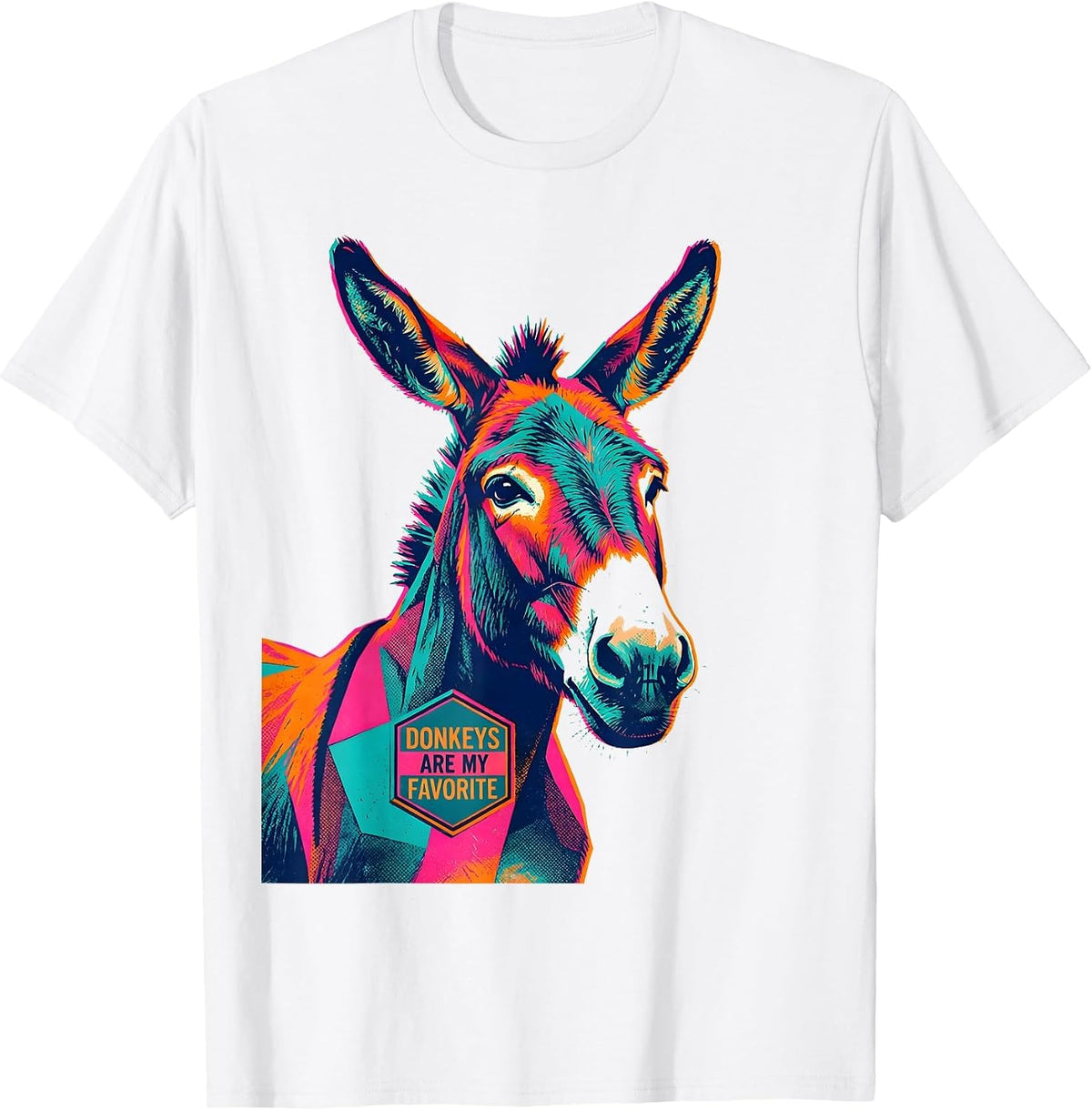 Men's Donkeys Are My Favorite Quirky Animal Humor Donkey Lover T-Shirt - White