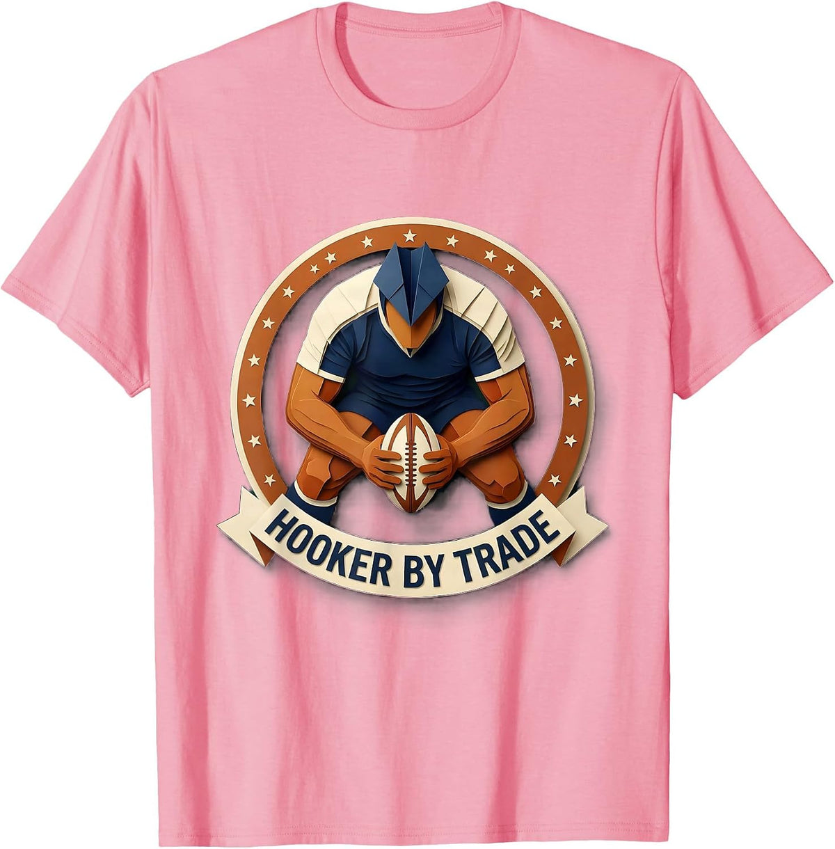 Hooker By Trade Rugby Player Design T-Shirt - Pink