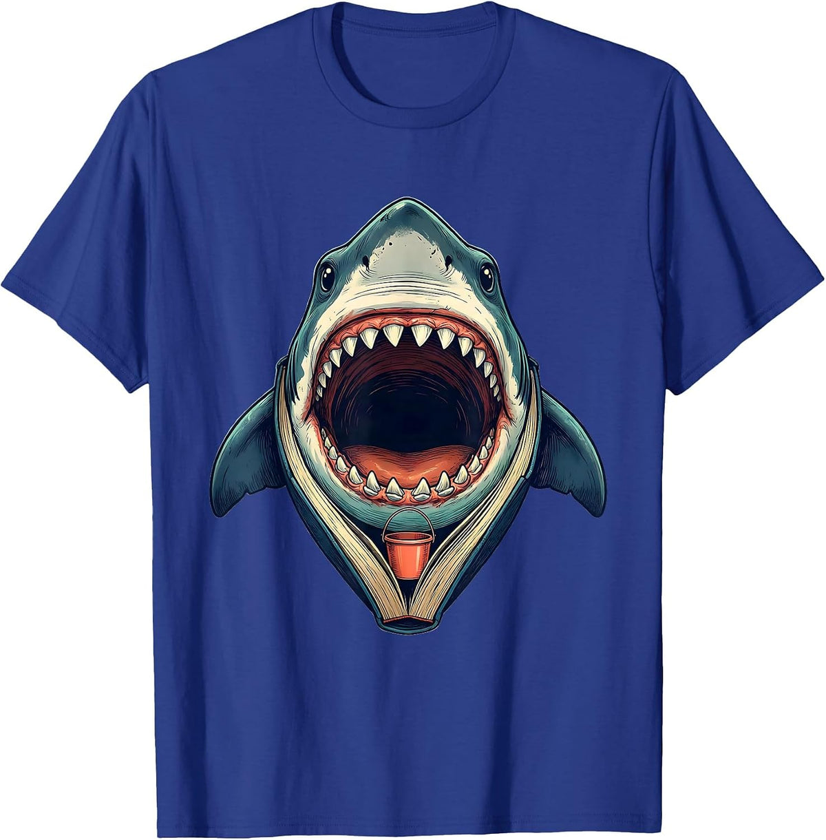 Storybook Shark Jaw Funny Halloween Costume T-Shirt - Royal Blue