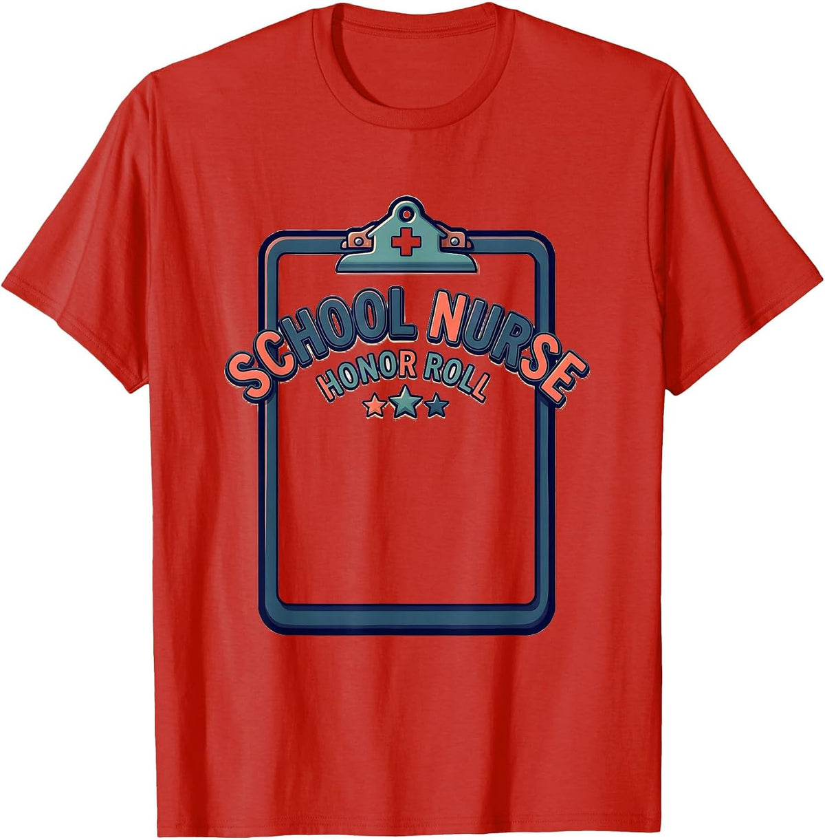 Men's School Nurse Honor Roll Bold Custom Nurse Appreciation Gift T-Shirt - Red