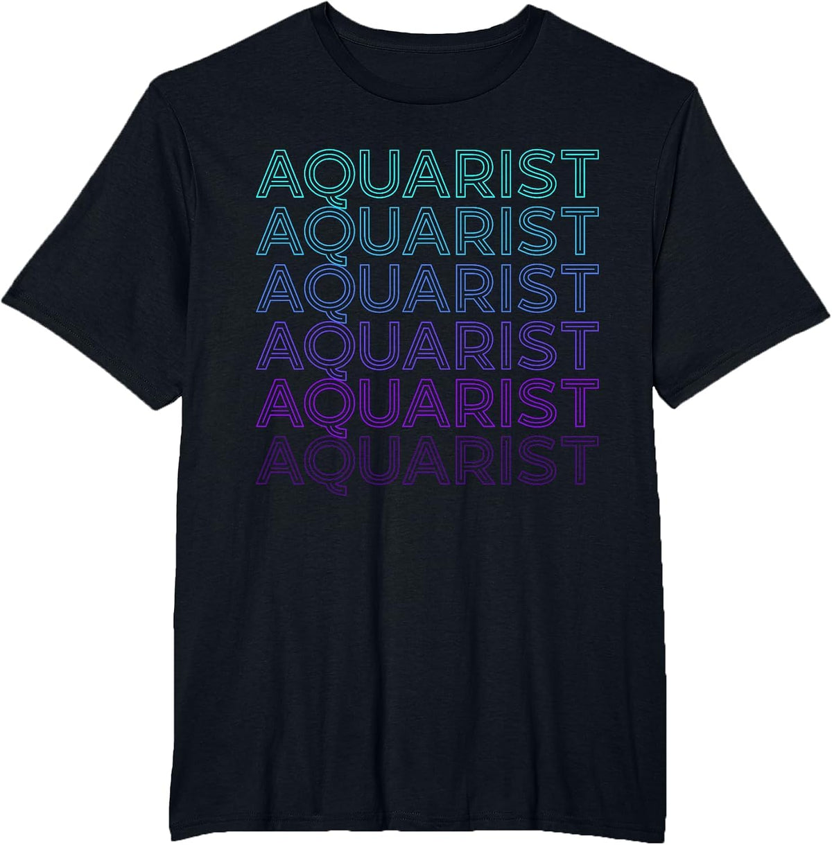 Aquarist Aquarium Retro T-Shirt - Black