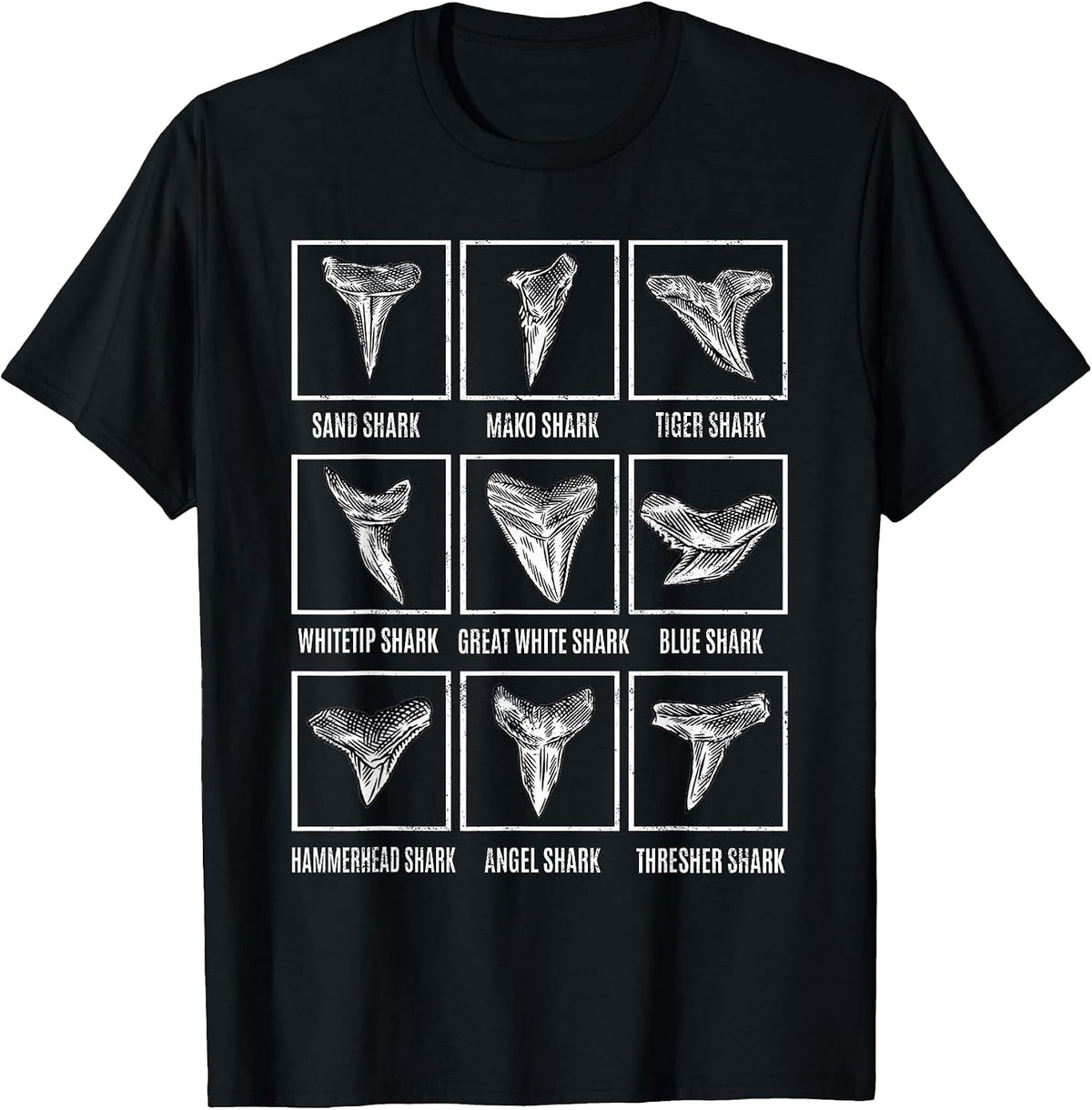 Shark Teeth Collector Sharks Tooth Collection T-Shirt - Black