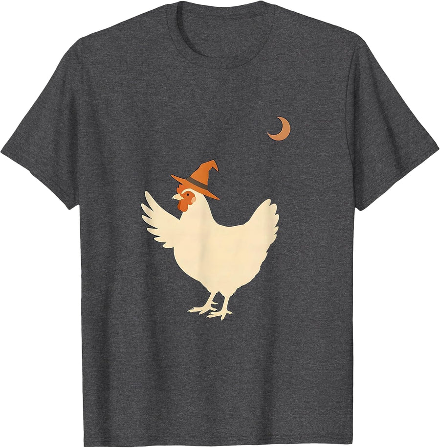 Men's Chick Or Treat Hen Halloween Chicken Lover Costume T-Shirt - Dark Heather Grey