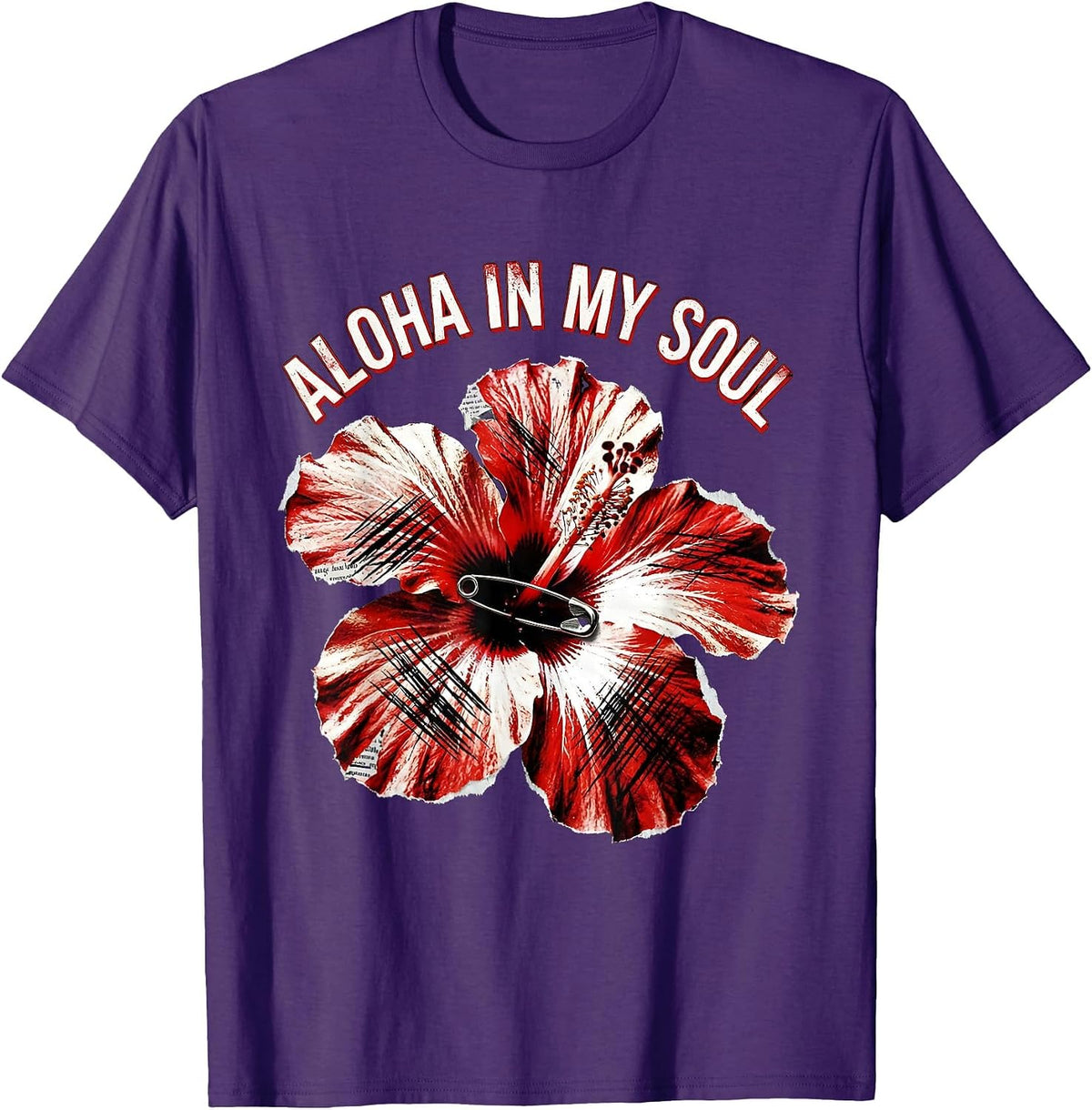 Aloha In My Soul Hawaiian Spirit Design T-Shirt - Purple