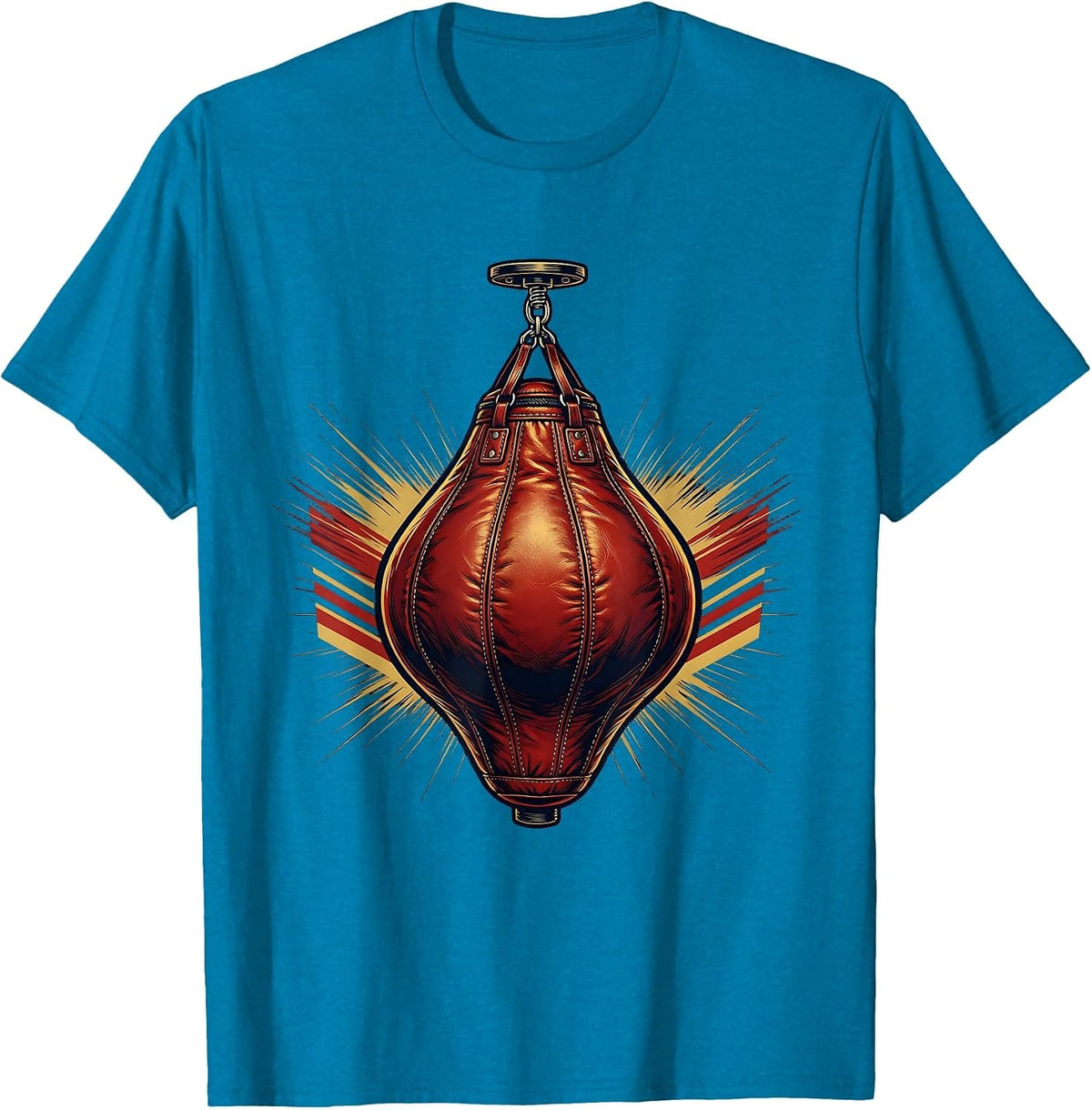 Speed Bag Spotlight Boxing Gym Graphic T-Shirt - Sapphire Blue