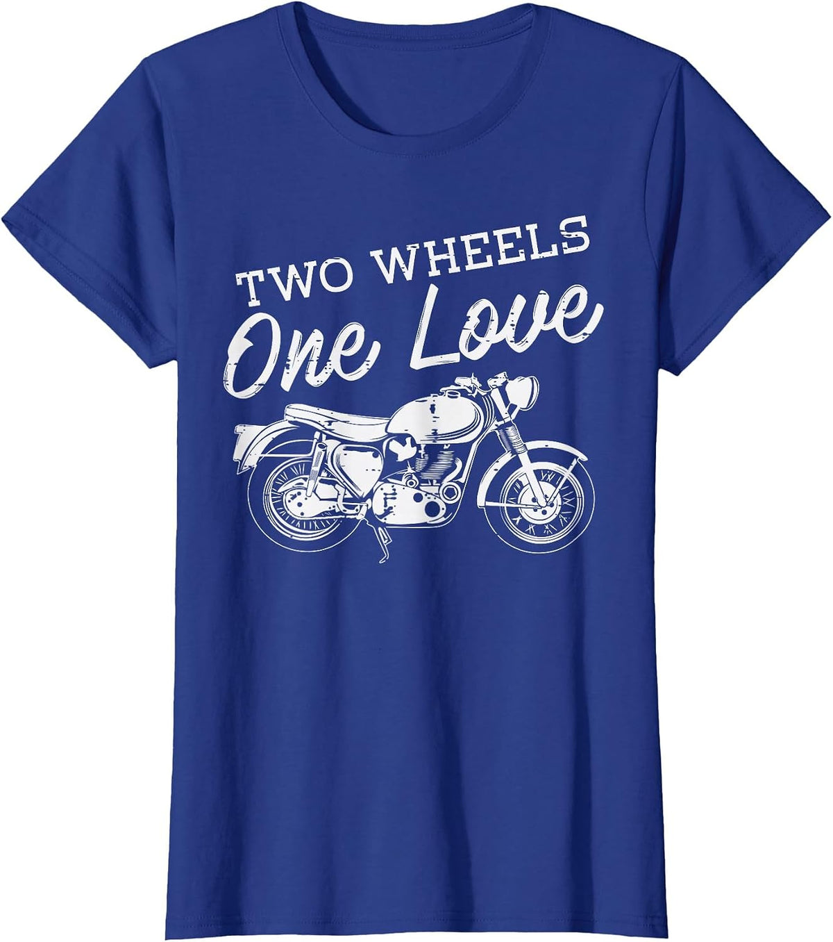 Biker 2 Wheels 1 Love Motorcycle Motorbike Men Women Kids T-Shirt - Royal Blue