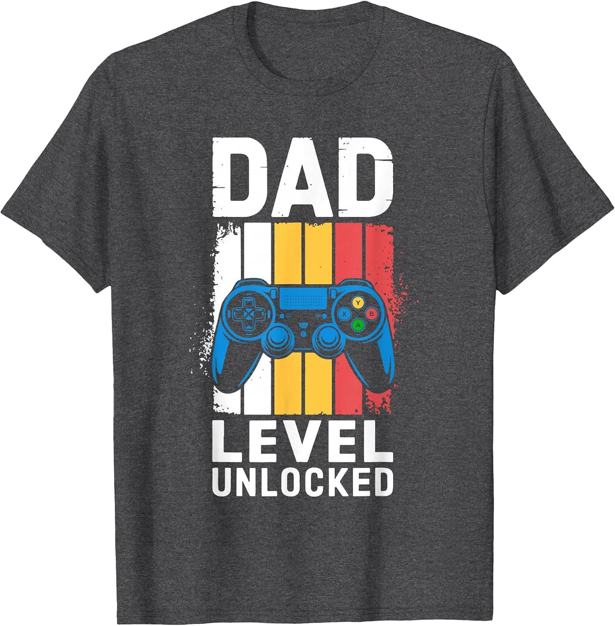 Dad Level Unlocked Shirt Men New Dad Pregnancy Announcement T-Shirt - Dark Heather Grey