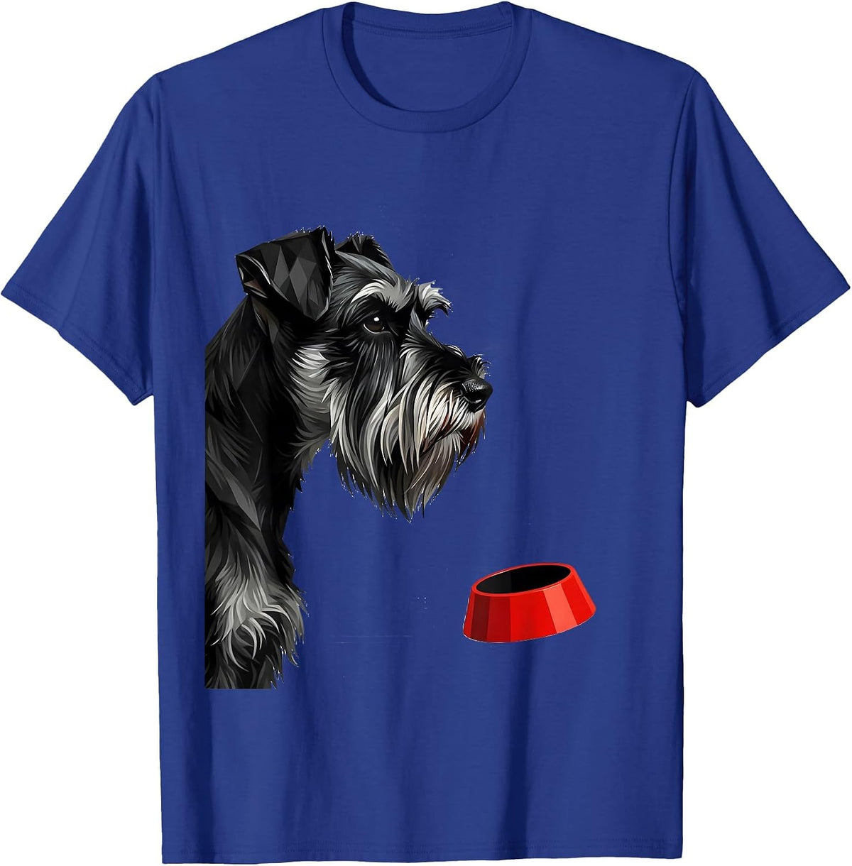 Men's Miniature Schnauzer Profile Swiss Style Dog Lover T-Shirt - Royal Blue