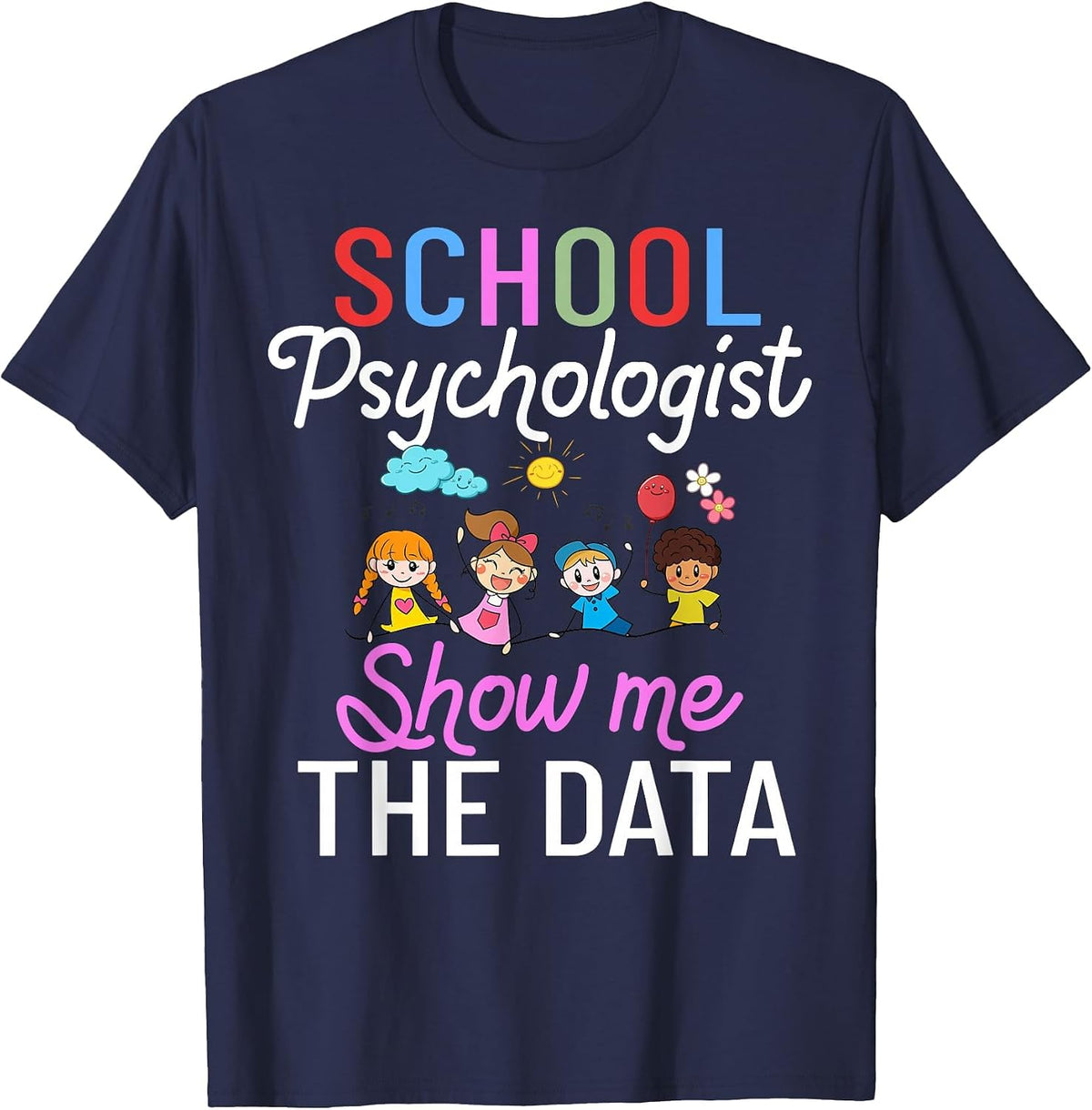 School Psychologist Counselor Psychology Appreciation T-Shirt - Navy Blue
