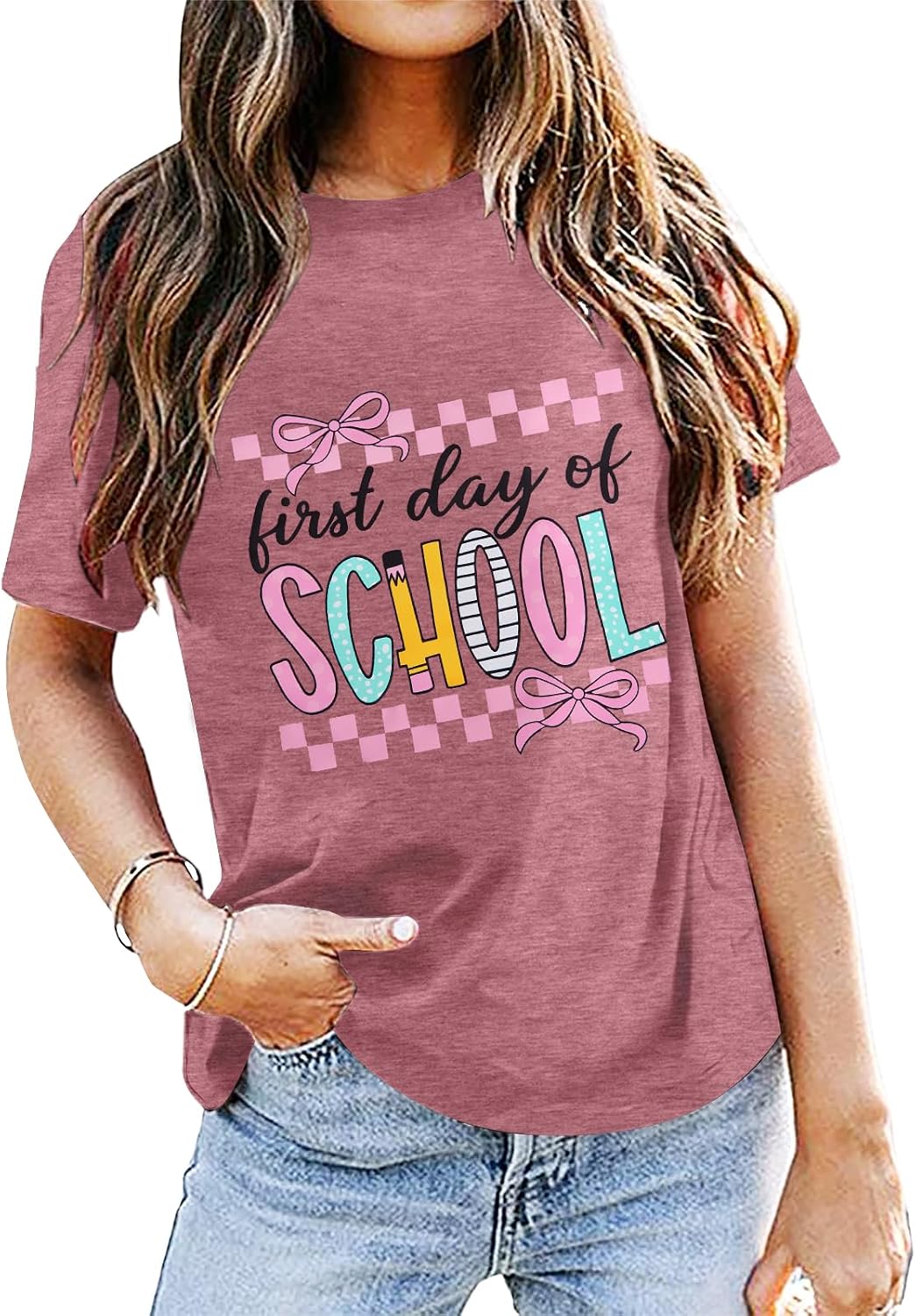 Teacher Shirt Women First Day of School Shirts Progress Over Perfection Tee Casual Teacher Life Short Sleeve T-Shirt -