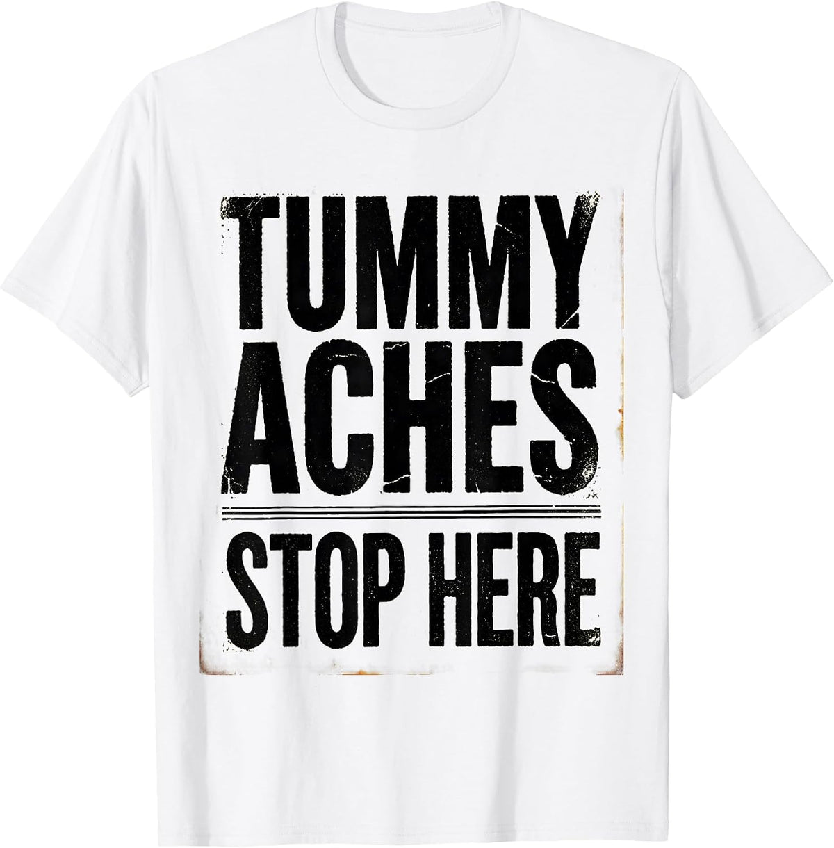 Men's Tummy Aches Stop Here School Nurse Design T-Shirt - White