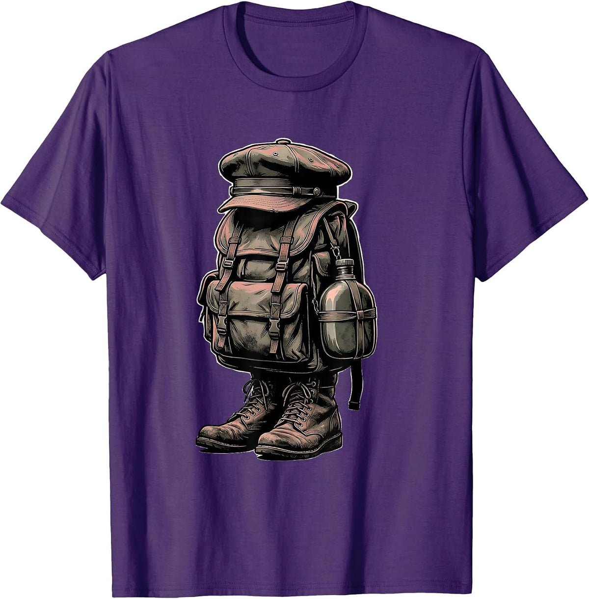 Men's Union Forage Cap Reenactor Civil War History Buff T-Shirt - Purple