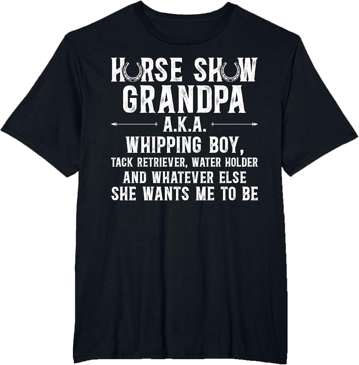 Horse Show Grandpa Definition Equestrian Grandpa T-Shirt - Black