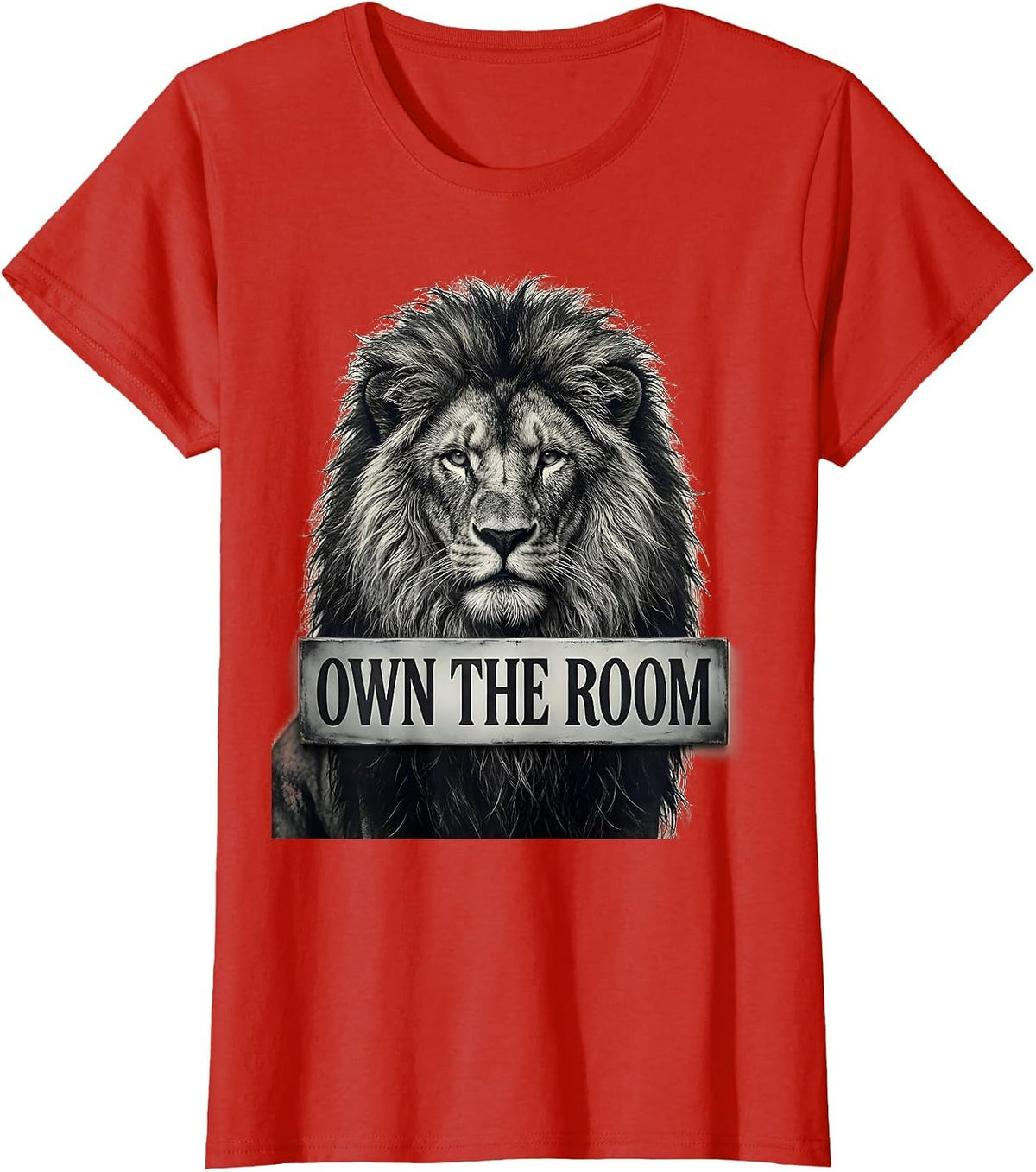 Own the Room Bold Statement Design T-Shirt - Red