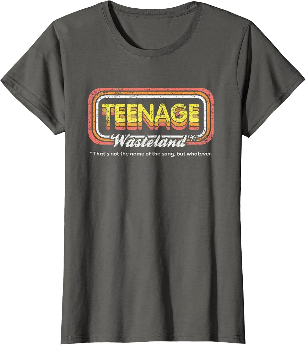 Classic Rock Teenage Wasteland Funny 70s T-Shirt - Asphalt Grey