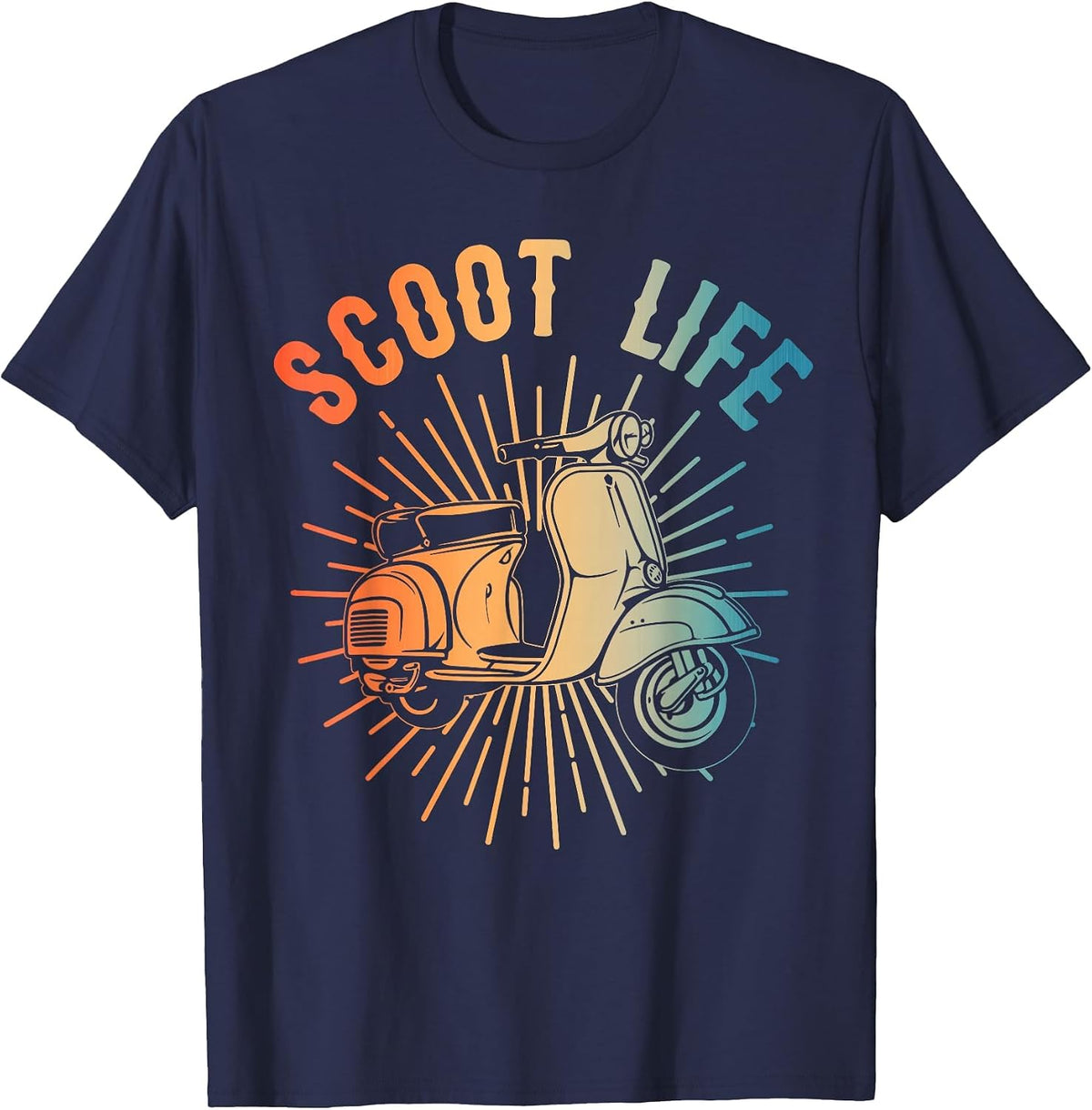 Funny Scooter Art for Men Women Motorcycle Scooter Lover T-Shirt - Navy Blue