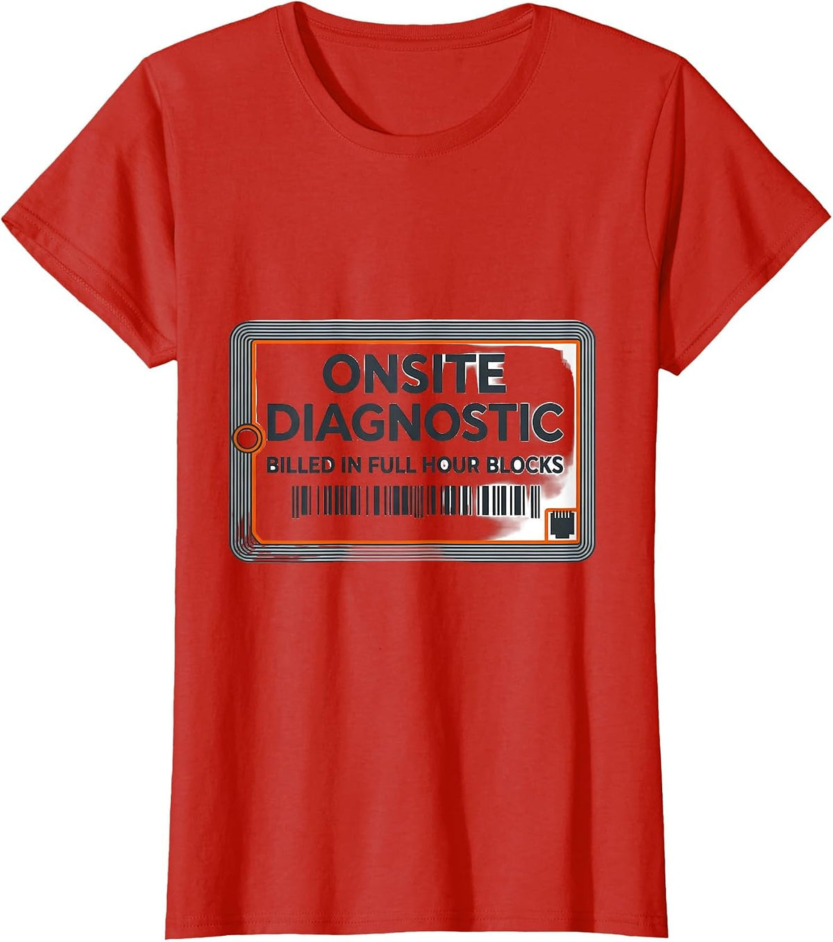Onsite Diagnostic Billed In Full Hour Blocks Technician T-Shirt - Red