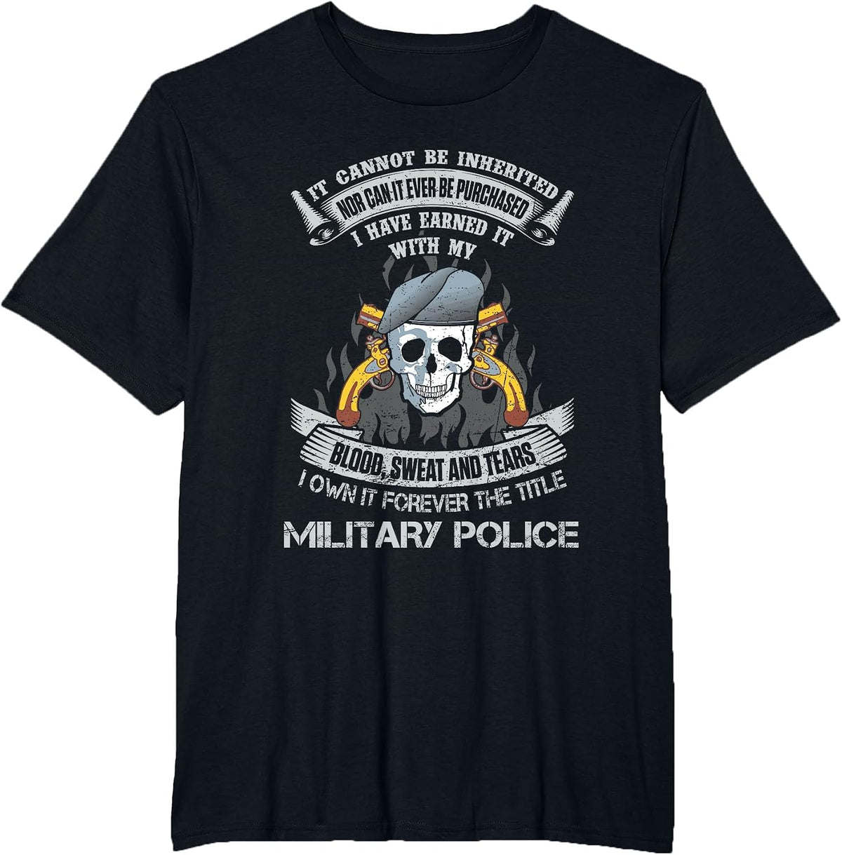 Own Forever The Title Military Police US Army MP Veteran T-Shirt - Black