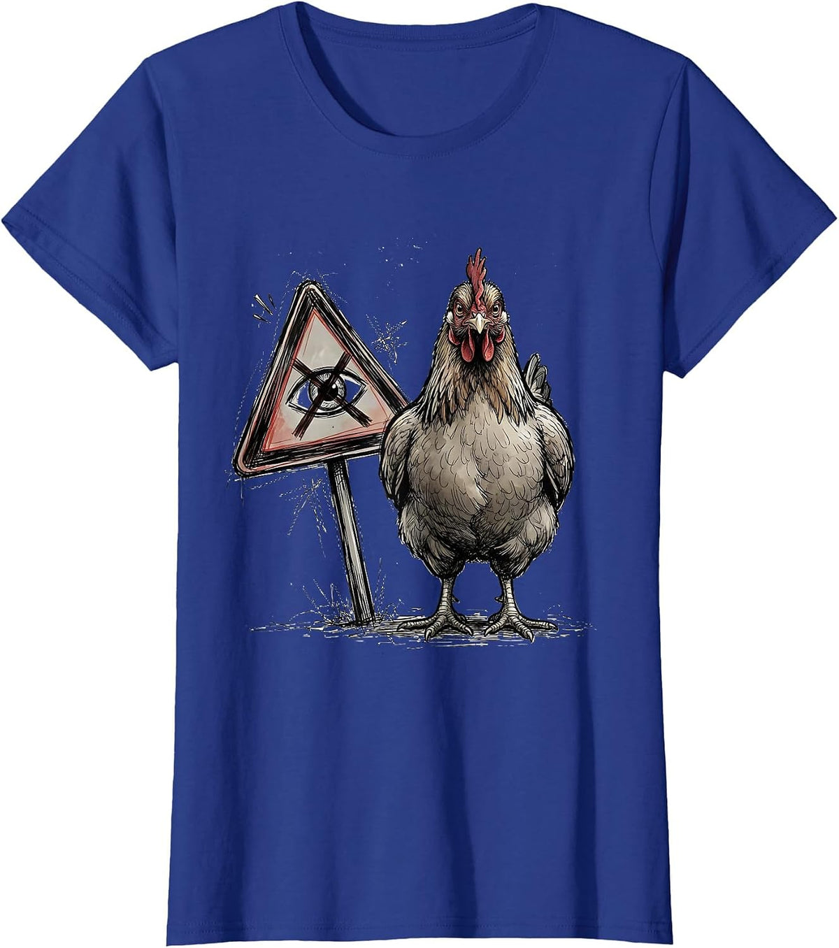 Women's Chicken Butt Funny Chicken Lover Gift T-Shirt - Royal Blue