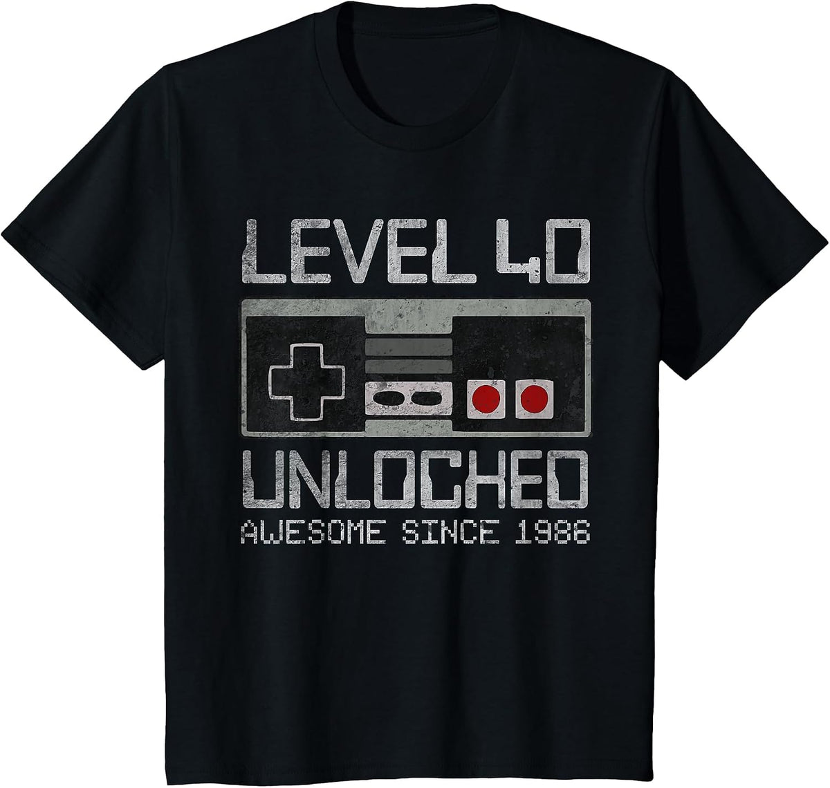 Level 40 Unlocked 40th Birthday 40 Year Old Video Gamer Men T-Shirt - Black