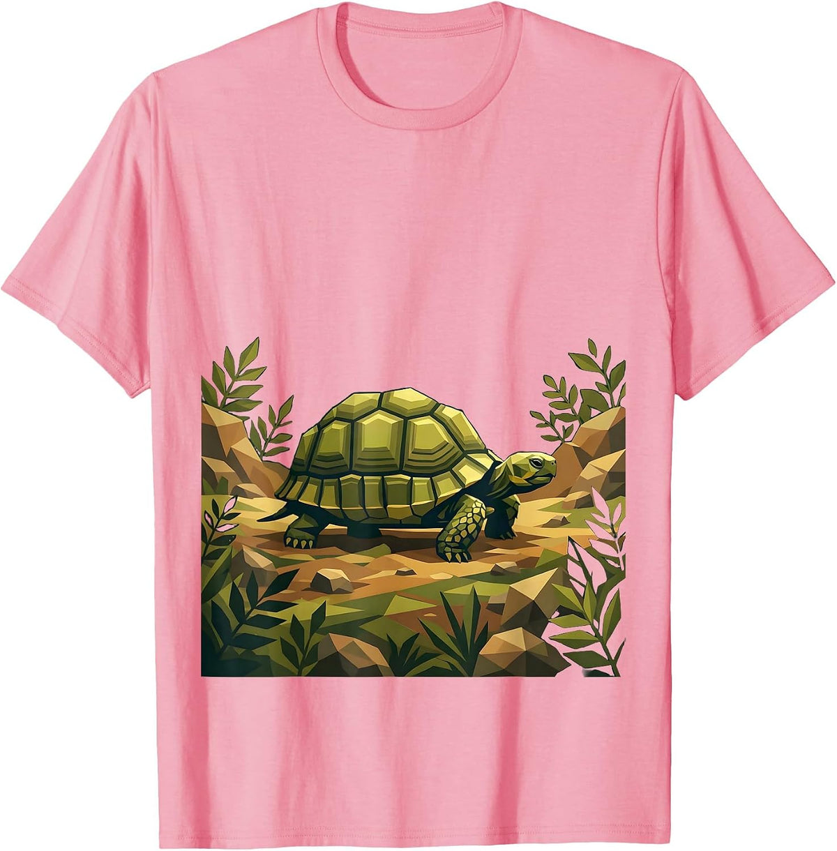 Men's Tiny Turtle Camo Youth Camouflage Design T-Shirt - Pink