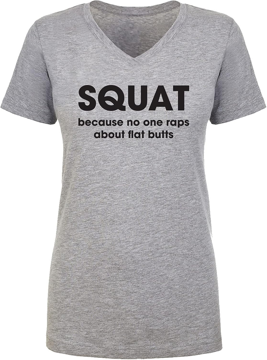 zerogravitee Squat Women's V-Neck Tee - Heather Grey
