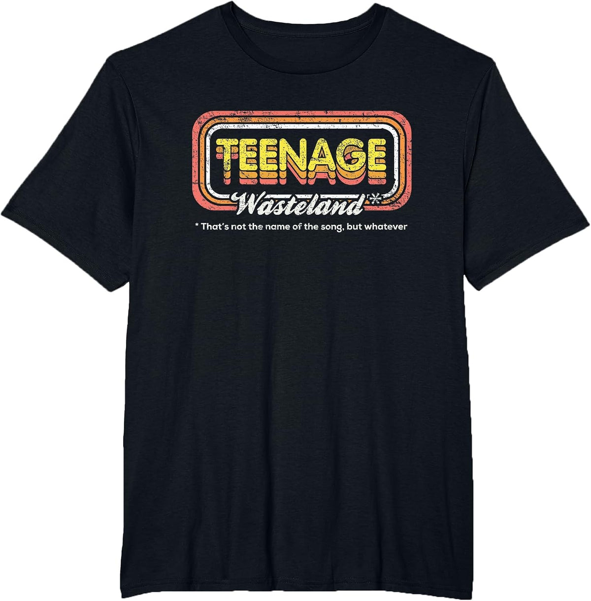Classic Rock Teenage Wasteland Funny 70s T-Shirt - Black