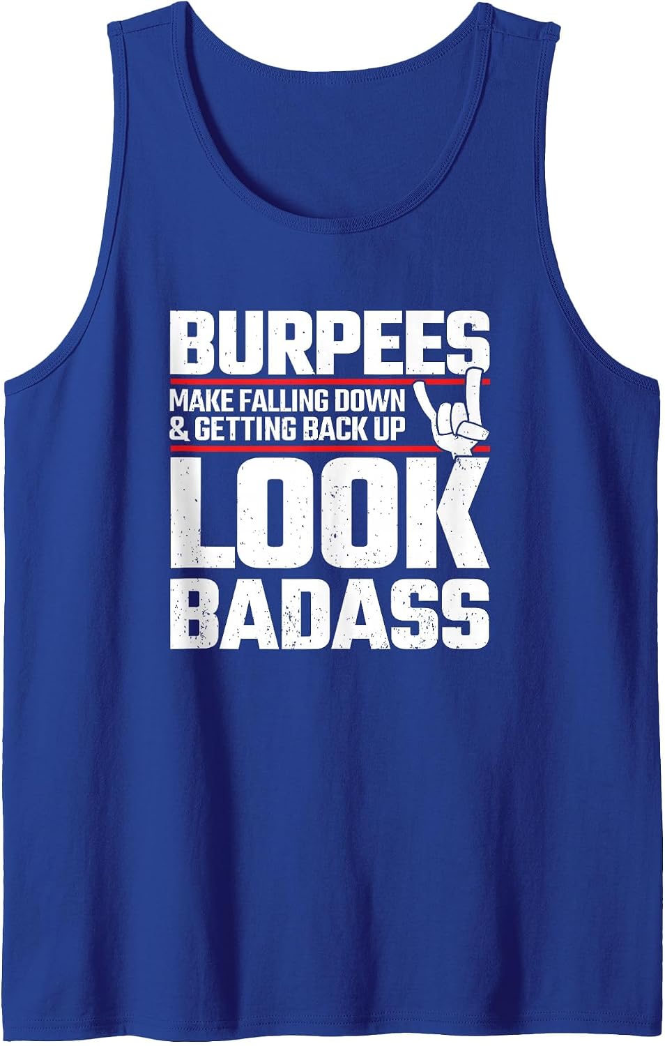 Burpees Meme - Fitness Quote - Exercise Joke - Funny Workout Tank Top - Royal Blue