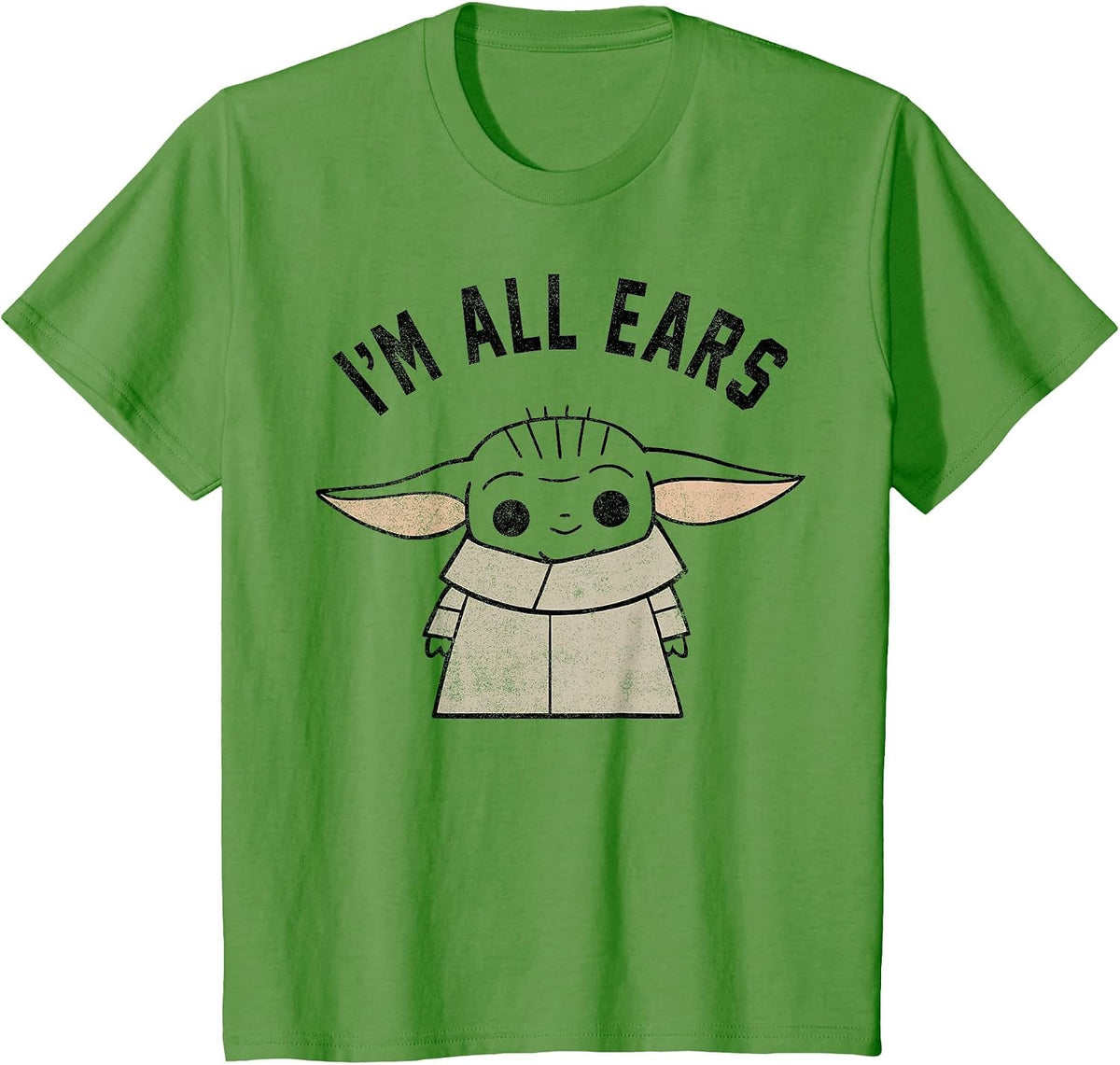Star Wars The Mandalorian The Child I'm All Ears Outline T-Shirt - Grass Green