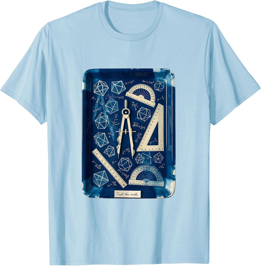 Men's Trust the Math Do the Math Graphic Design T-Shirt - Baby Blue