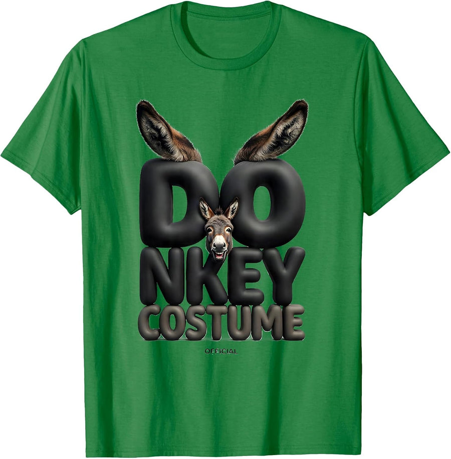 Men's Official Donkey Costume Funny Animal Humor Novelty T-Shirt - Kelly Green