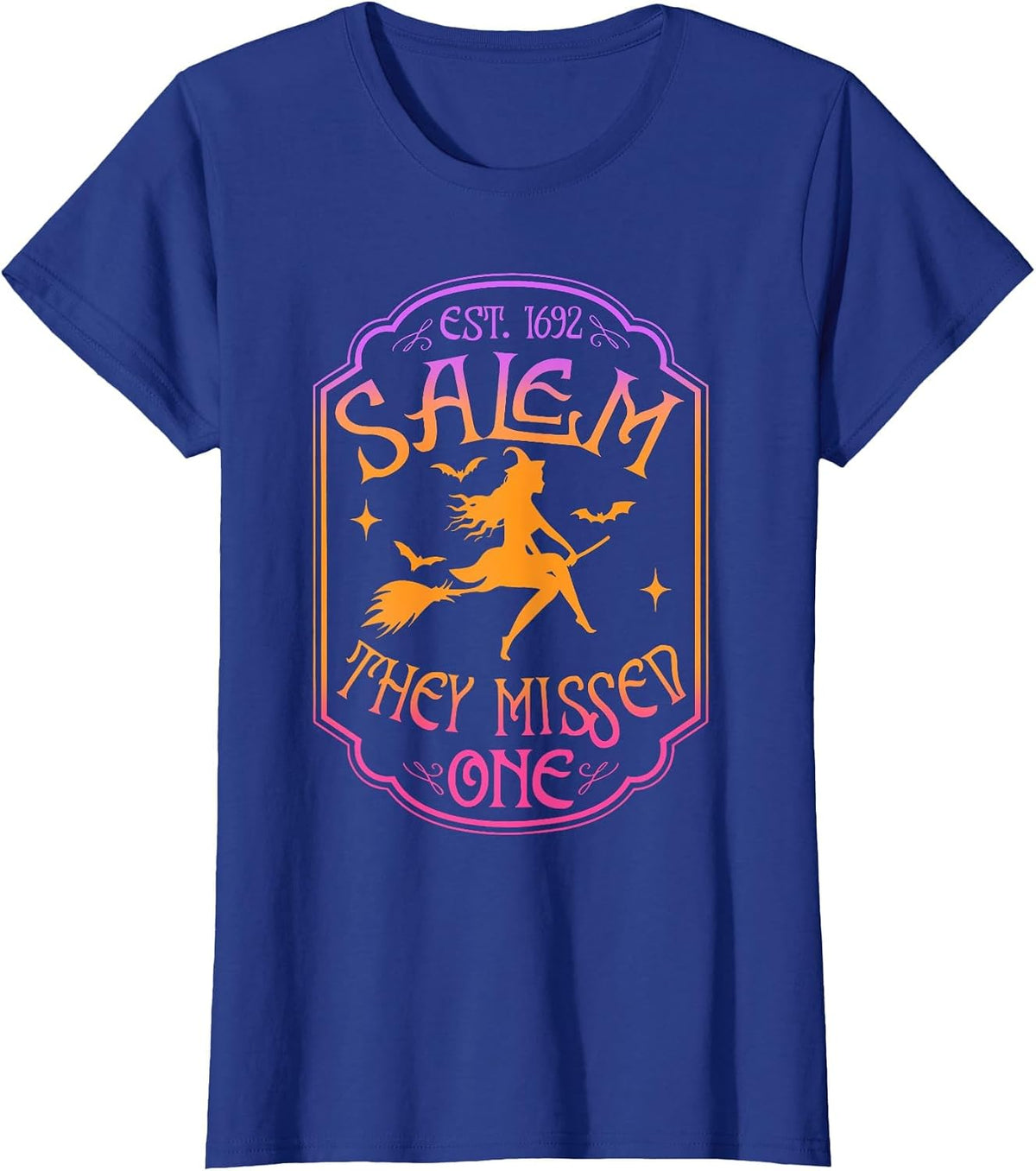 Salem 1962 You Missed One Halloween Feminist Witch Trials T-Shirt - Royal Blue