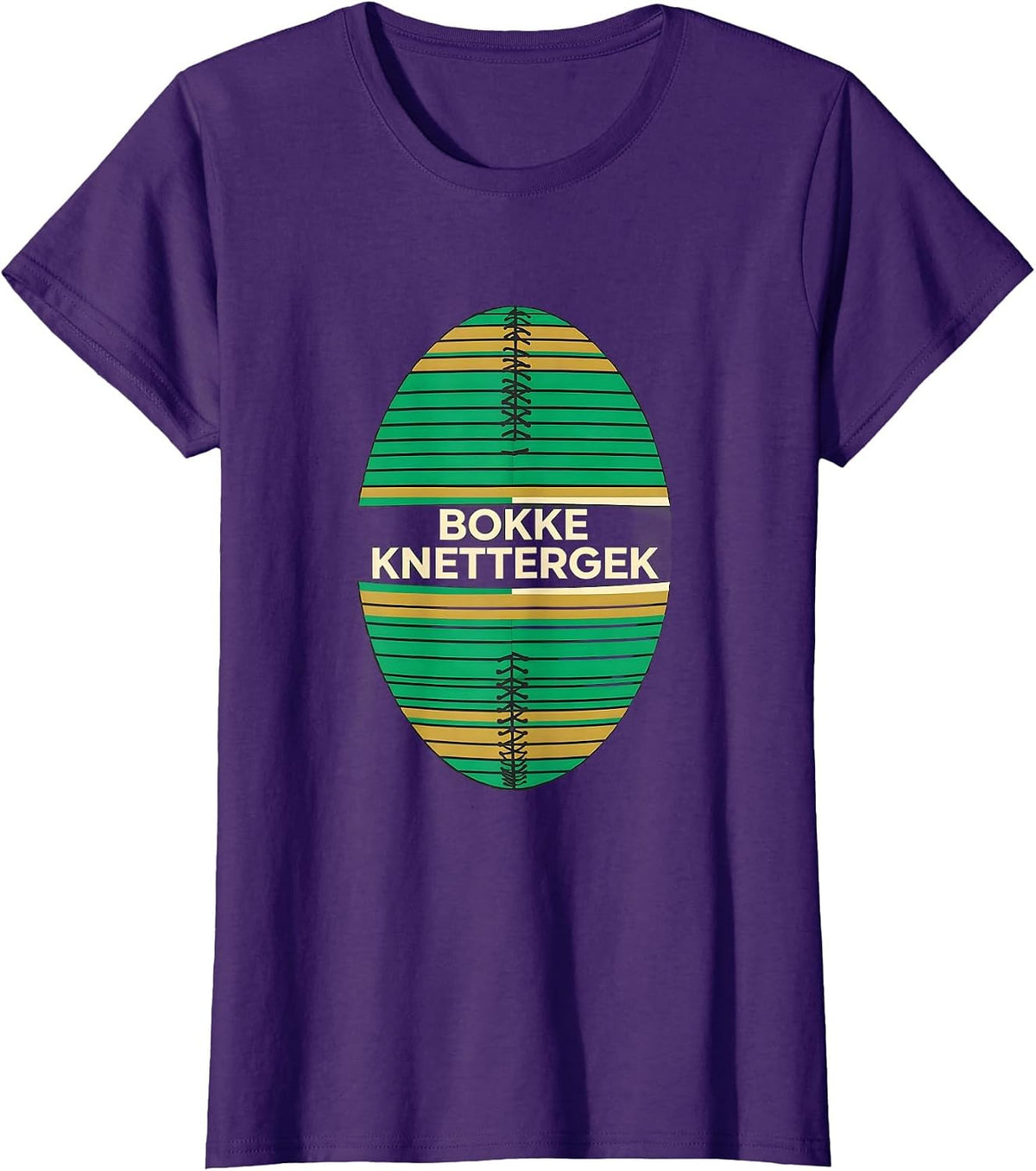 Women's Bokke Knettergek Patriotic South African Rugby Fan Pride T-Shirt - Purple