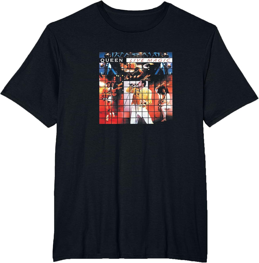 Queen Grid Graphic T-Shirt - Black
