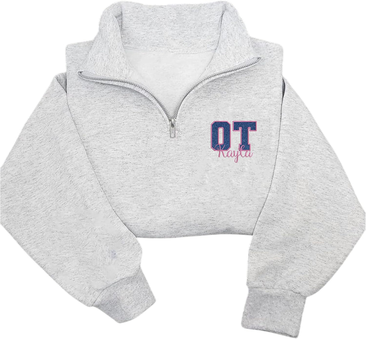 Custom Profession Sweatshirt, Embroidered & Personalized Work Quarter Zip Sweatshirt Gift for Professionals - Occupational