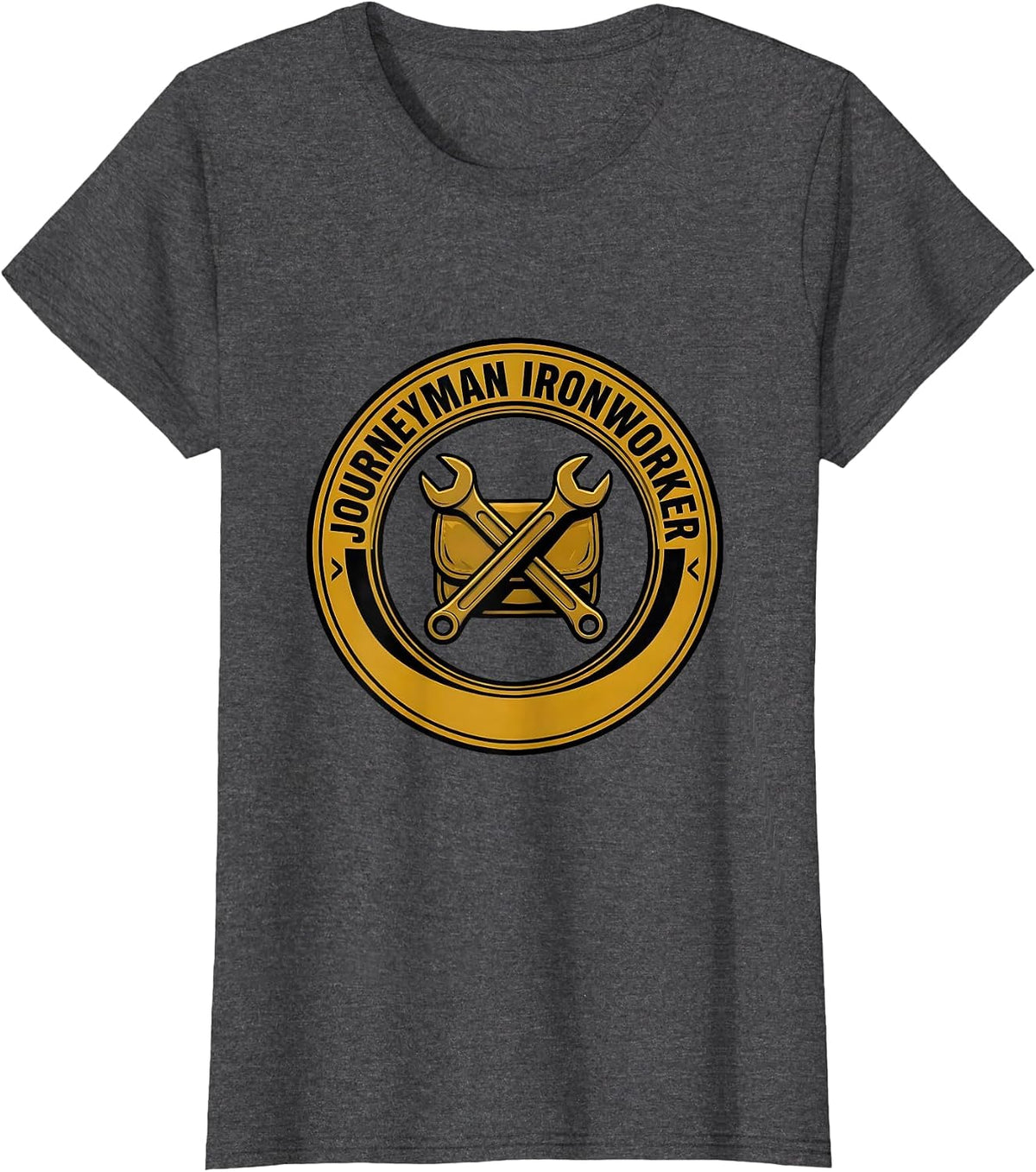 Women's Journeyman Ironworker Funny Blacksmith Metalworker Trade T-Shirt - Dark Heather Grey
