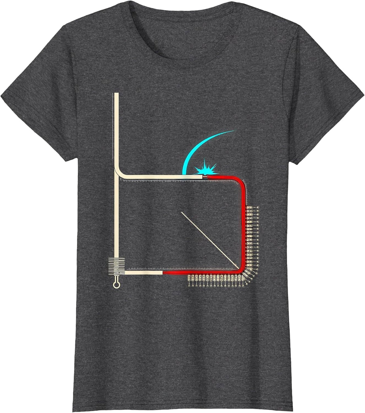 Women's Electrician Trade Pride Humor Lineman Gift T-Shirt - Dark Heather Grey