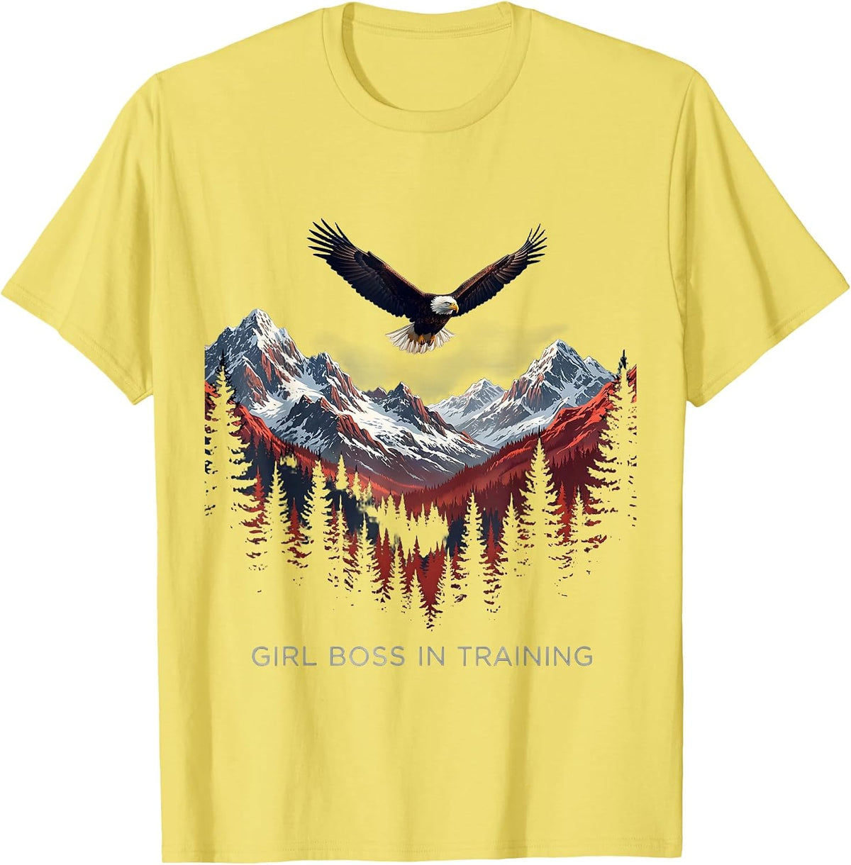 Men's Girl Boss In Training Motivational Design T-Shirt - Lemon Yellow